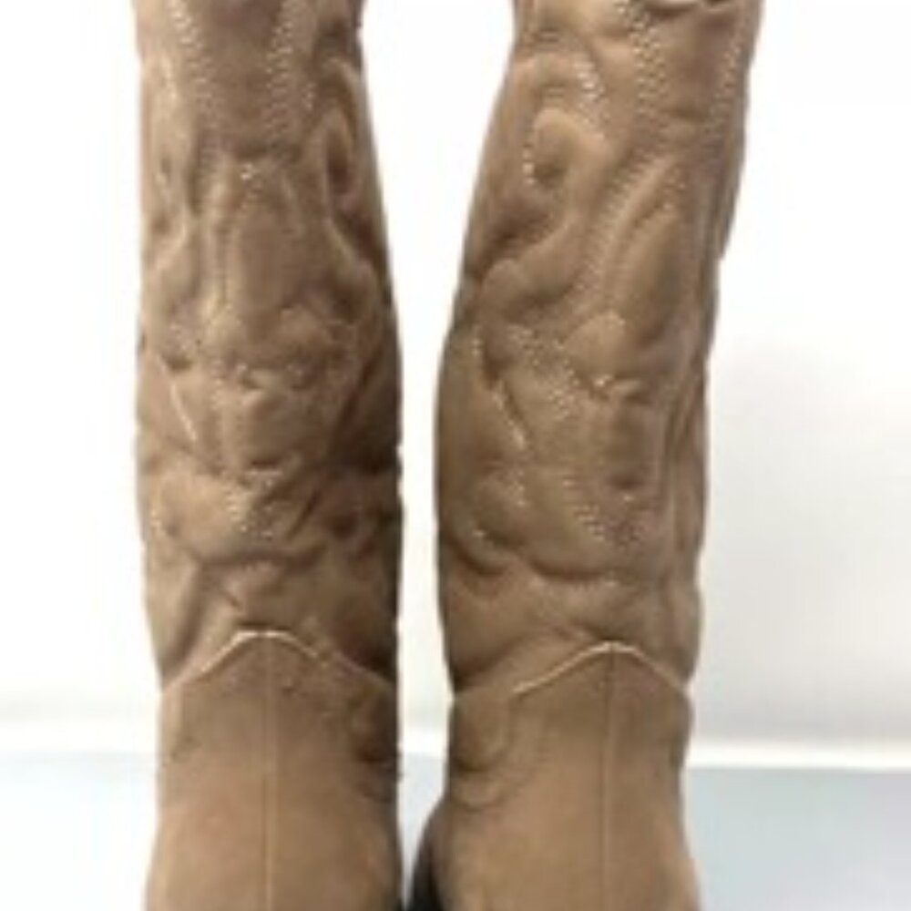 Bamboo Mindful Western Cowgirl Tall Women's Boot Taupe/Beige Size 6 - Picture 6 of 8